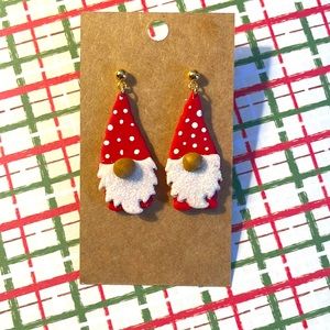 Santa gnome earrings